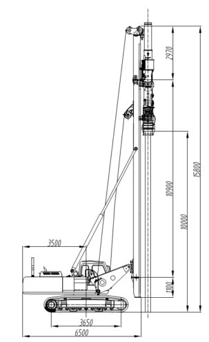 Схема гидравлической сваебойной установки (копер) STARKE LH40